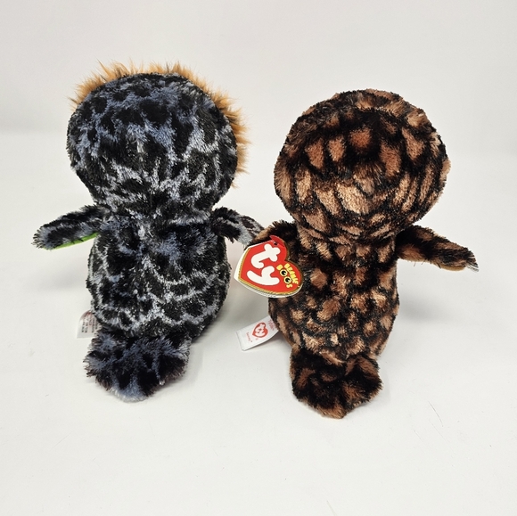 Beanie Boos Bundle of Two Owls Midnight Sammy Stuffed Plush Animals 7 inch - Picture 9 of 10